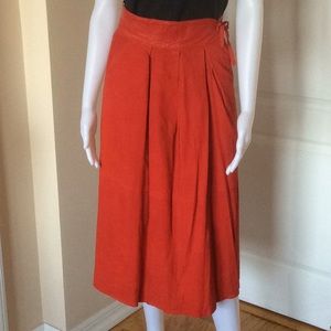 Red Ereze suede skirt